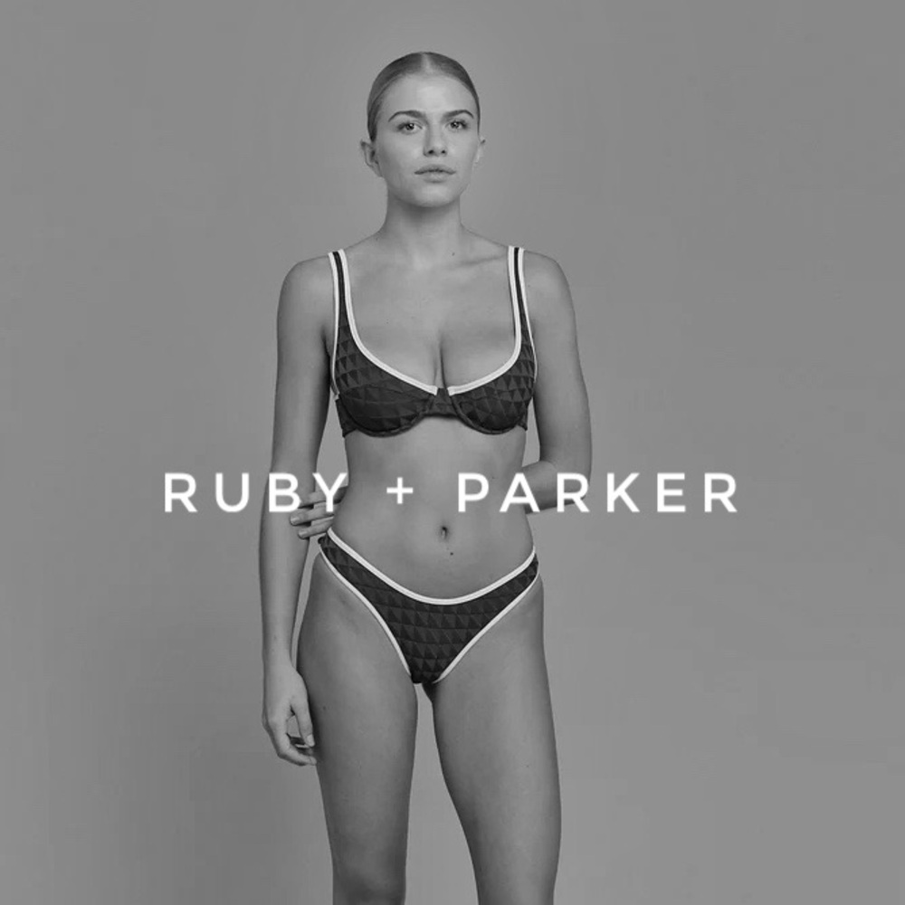 ACACIA Set - Black Piped Ruby Underwire Bikini Top & Parker Bottoms - M/L - Picture 13 of 16